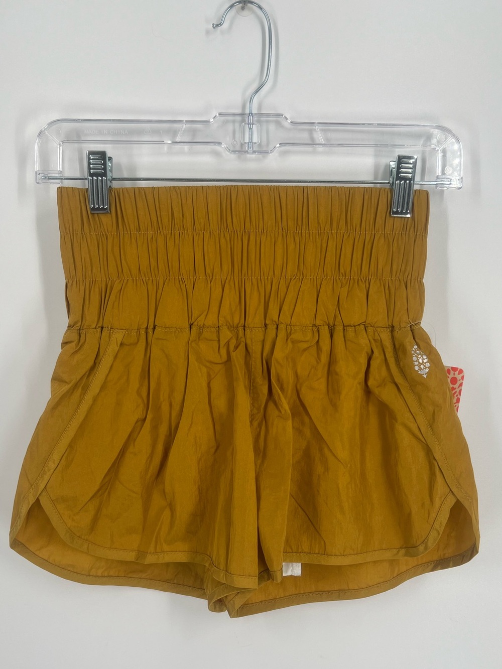 FP Movement by Free People Way Home Mustard Yellow Athletic Shorts Size XS